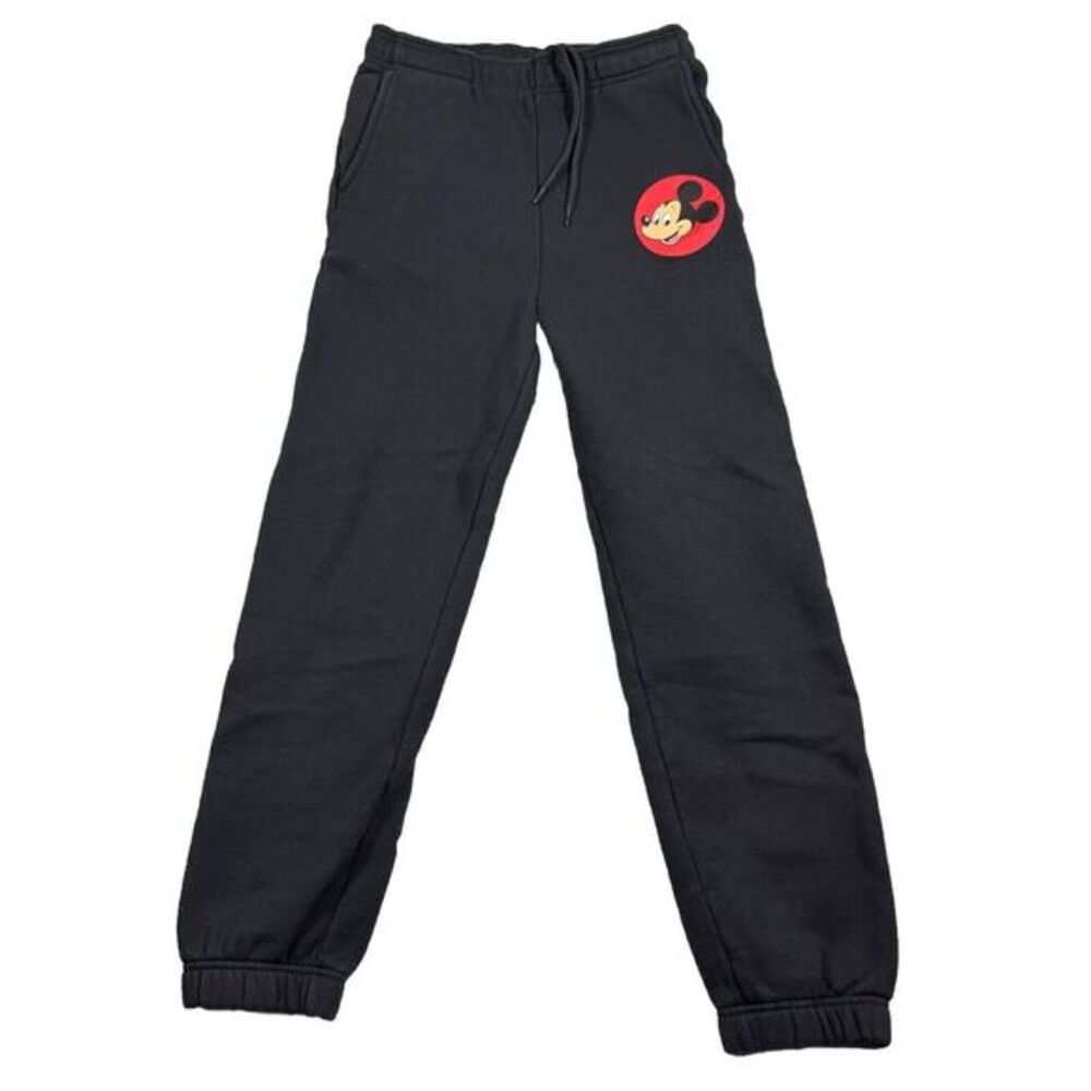 DISNEY Black Warm ATHLETIC JOGGERS Mickey Mouse Gym Sweat-Pants Men‎ S